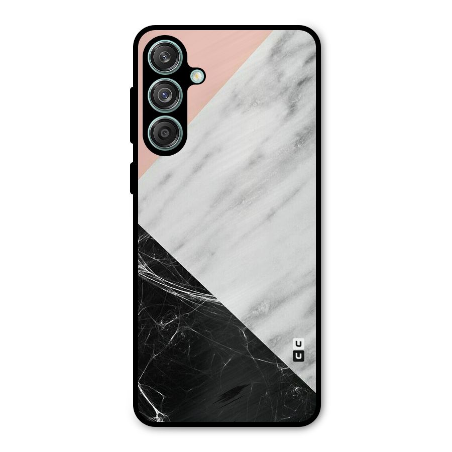 Marble Cuts Metal Back Case for Galaxy M55 5G