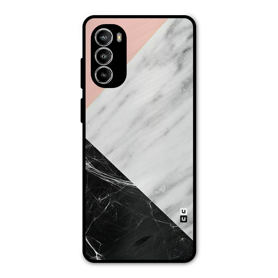 Marble Cuts Metal Back Case for Moto G52