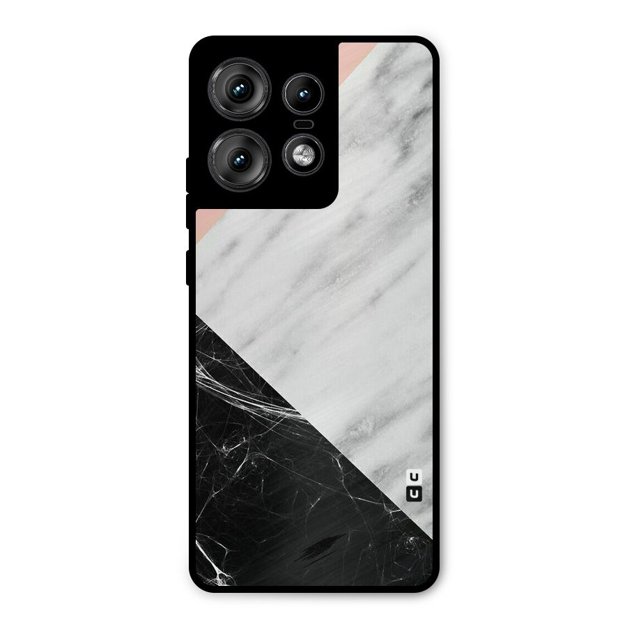 Marble Cuts Metal Back Case for Motorola Edge 50 Pro