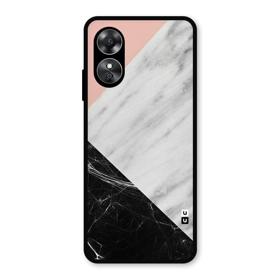 Marble Cuts Metal Back Case for Oppo A17