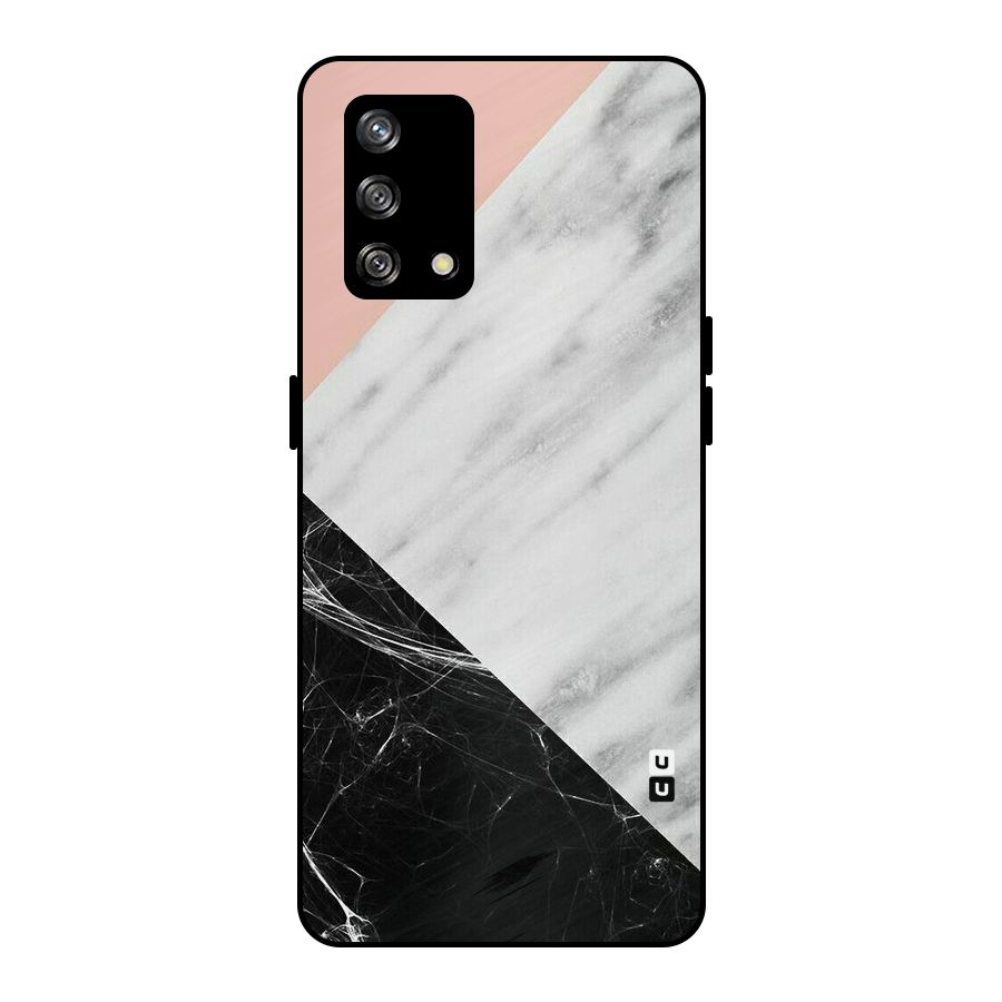 Marble Cuts Metal Back Case for Oppo F19s