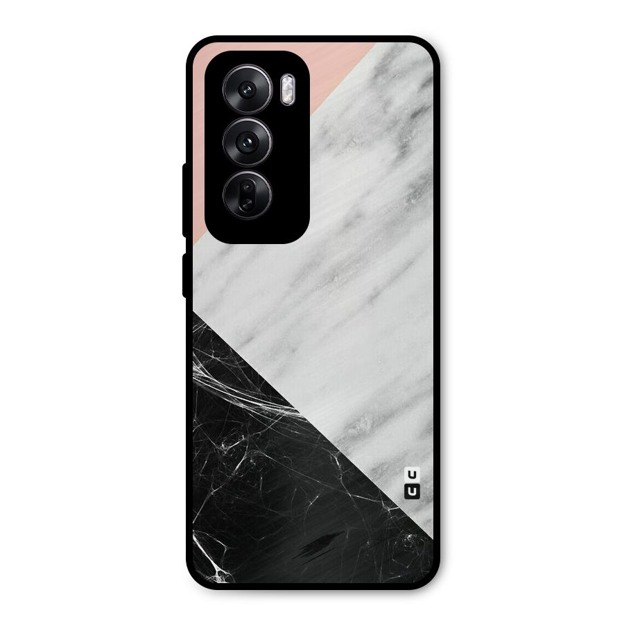 Marble Cuts Metal Back Case for Oppo Reno12