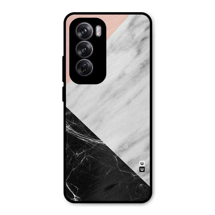 Marble Cuts Metal Back Case for Oppo Reno12 Pro