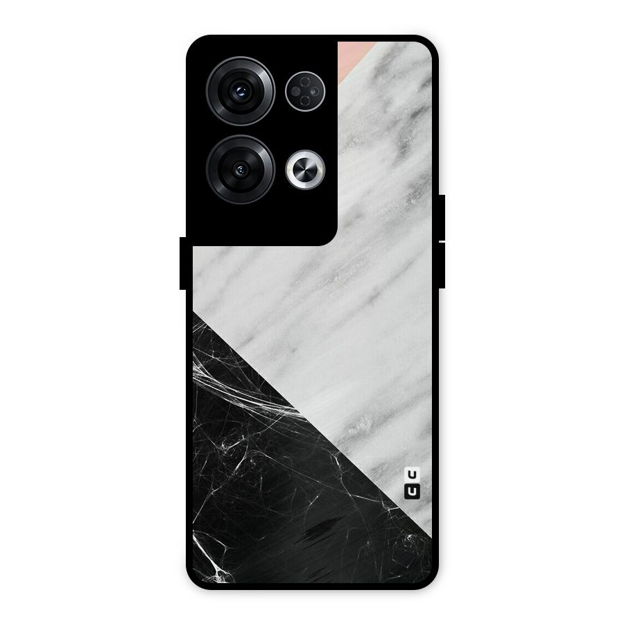 Marble Cuts Metal Back Case for Oppo Reno8 Pro 5G