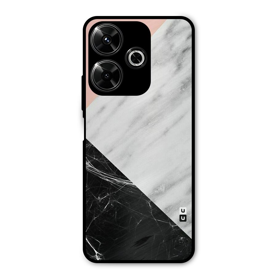 Marble Cuts Metal Back Case for Poco M6 Plus