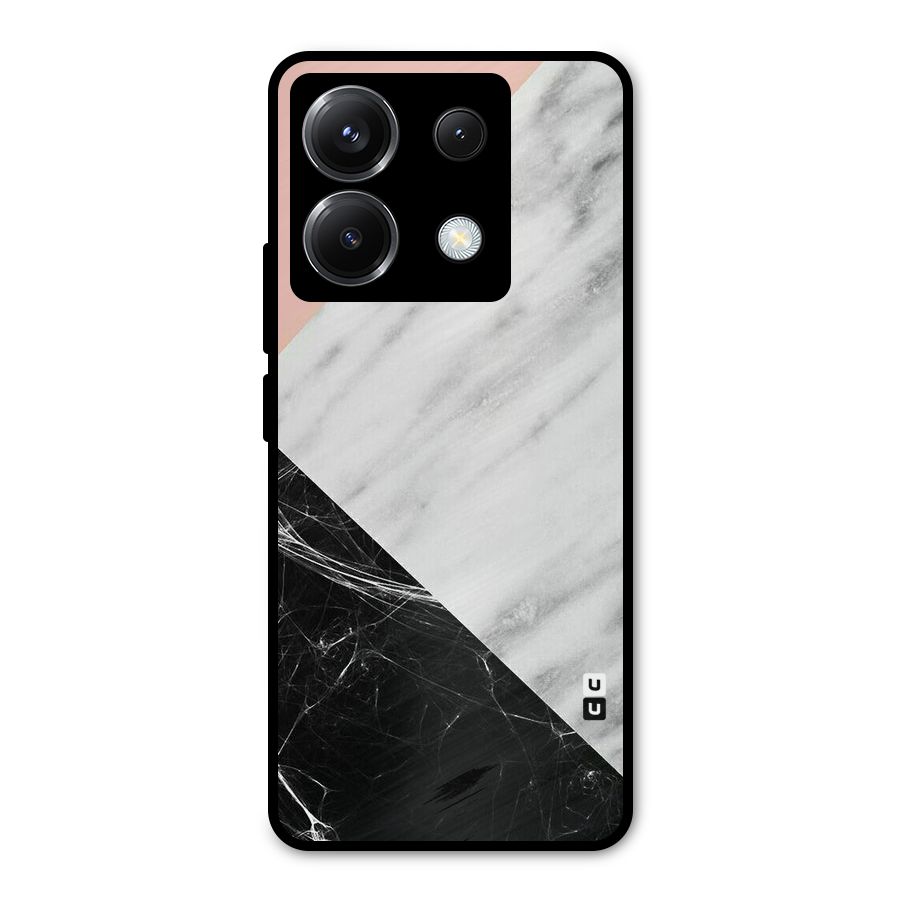 Marble Cuts Metal Back Case for Poco X6