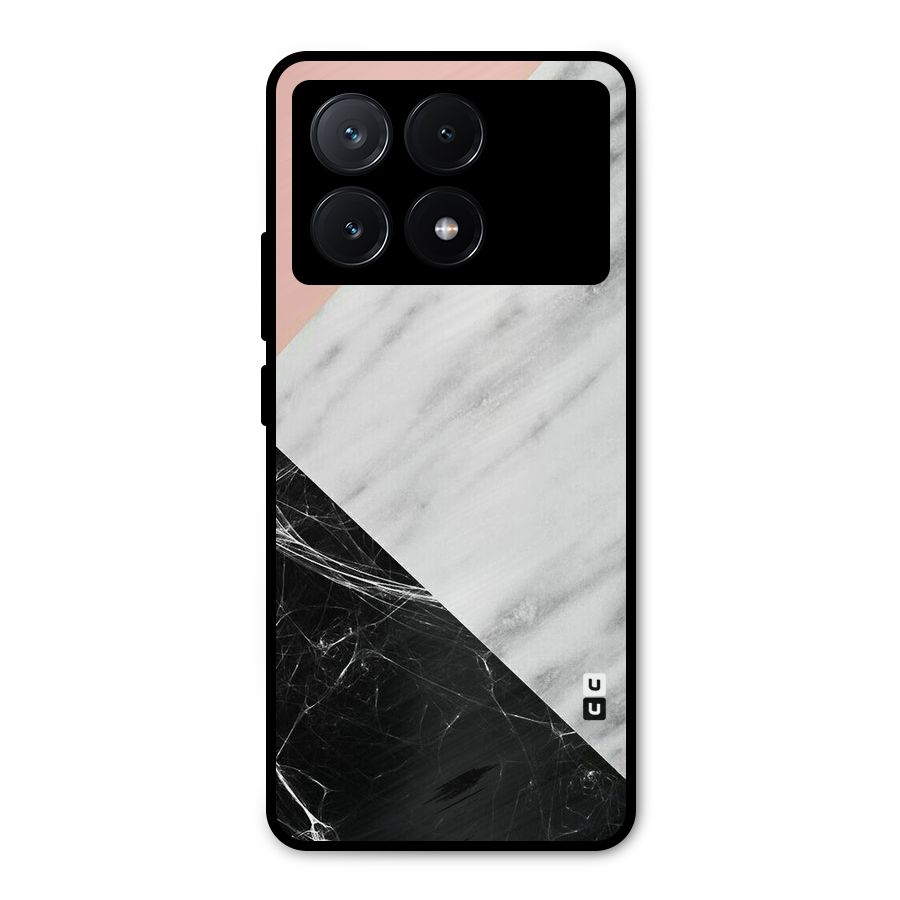 Marble Cuts Metal Back Case for Poco X6 Pro