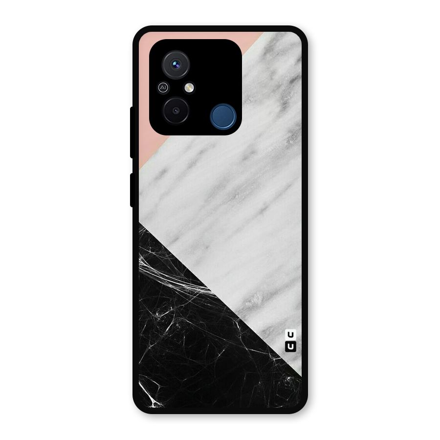 Marble Cuts Metal Back Case for Redmi 12C