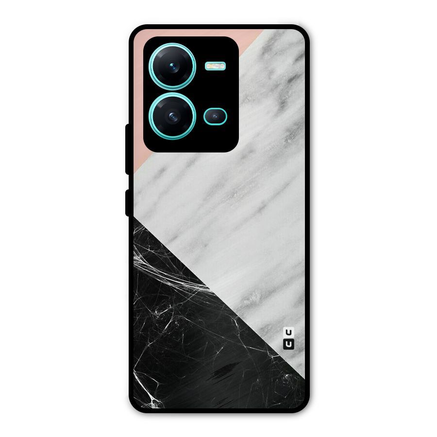 Marble Cuts Metal Back Case for Vivo V25