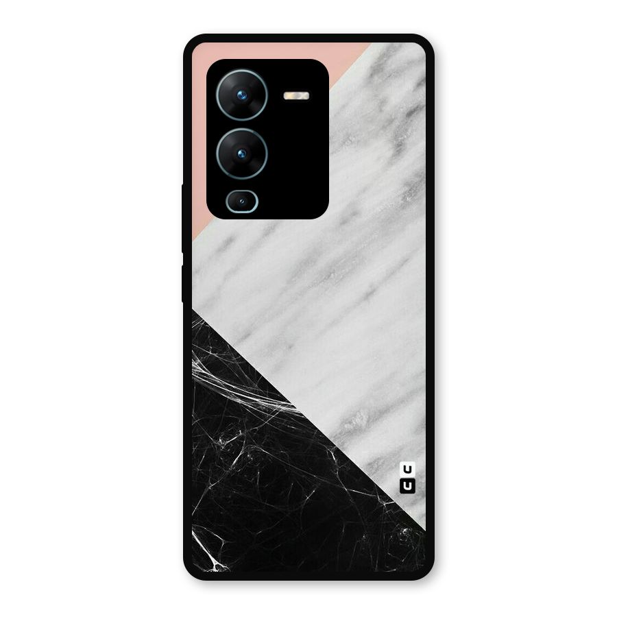 Marble Cuts Metal Back Case for Vivo V25 Pro