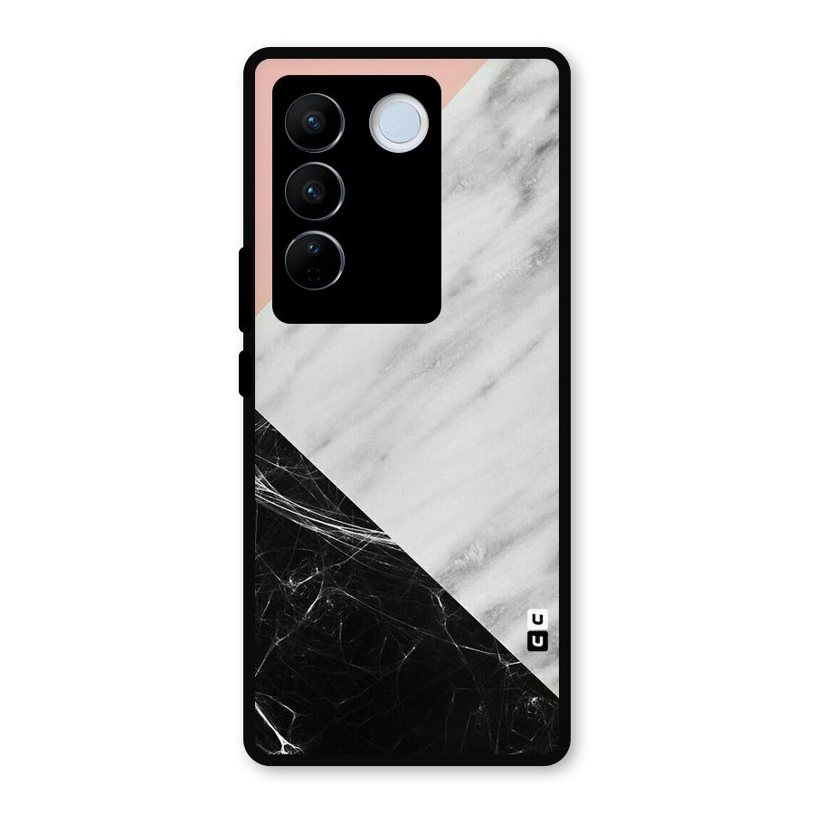 Marble Cuts Metal Back Case for Vivo V27