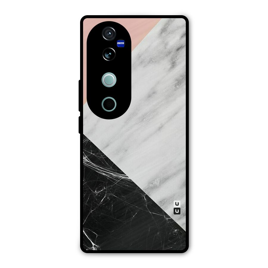 Marble Cuts Metal Back Case for Vivo V40