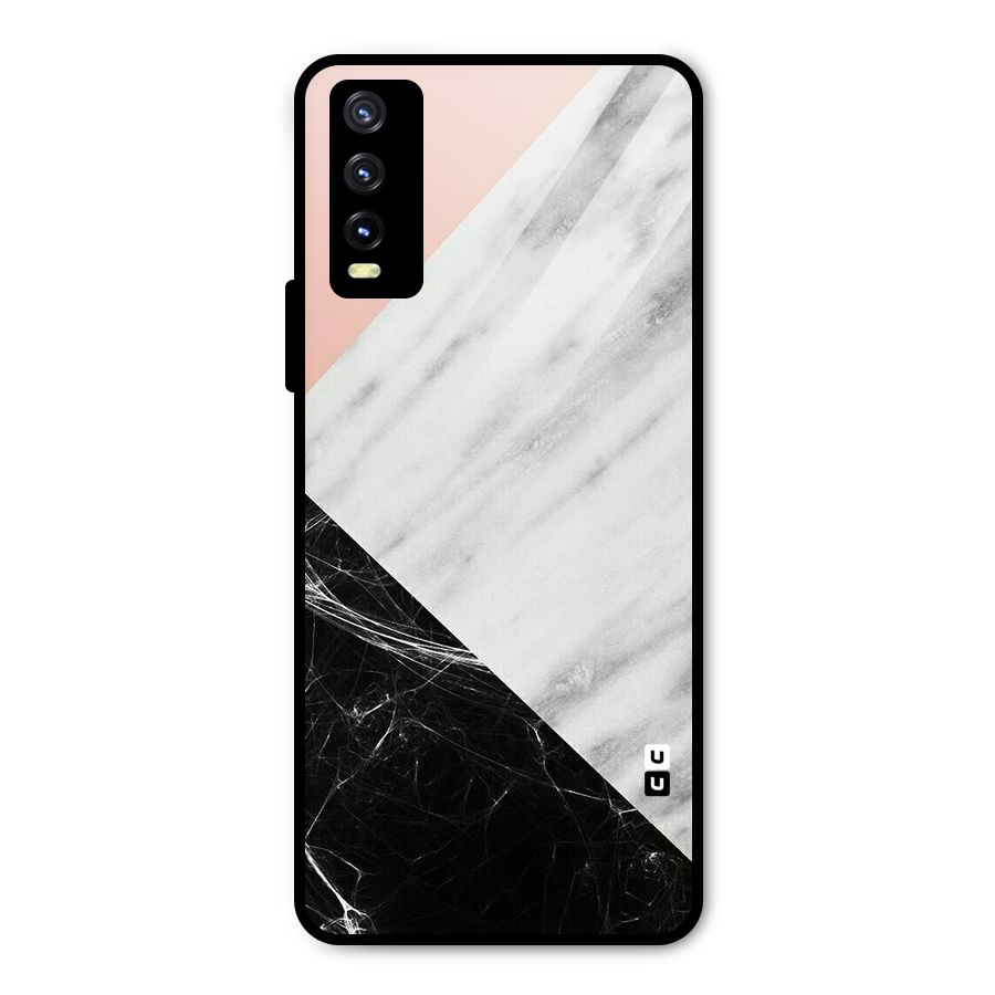 Marble Cuts Metal Back Case for Vivo Y20g
