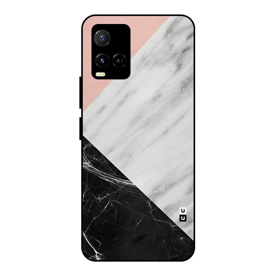 Marble Cuts Metal Back Case for Vivo Y21
