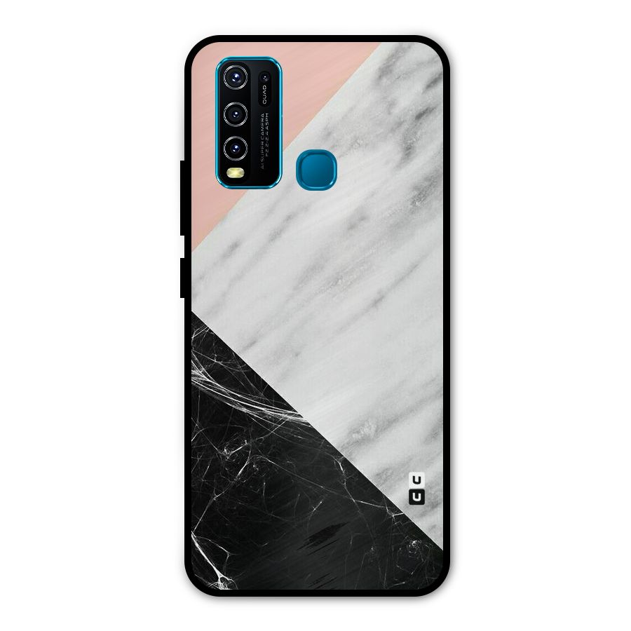 Marble Cuts Metal Back Case for Vivo Y30
