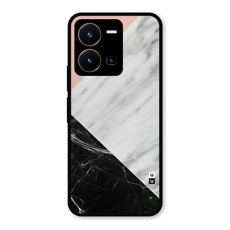 Marble Cuts Metal Back Case for Vivo Y35