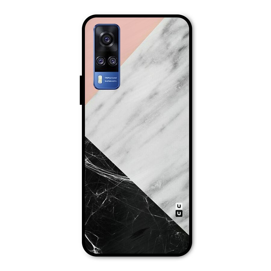 Marble Cuts Metal Back Case for Vivo Y51A