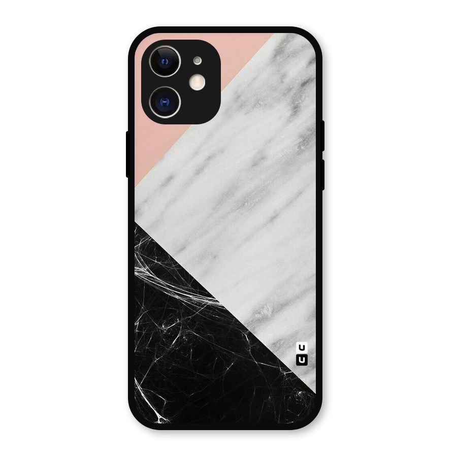 Marble Cuts Metal Back Case for iPhone 12
