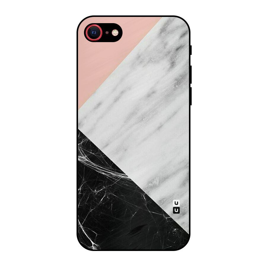 Marble Cuts Metal Back Case for iPhone 8