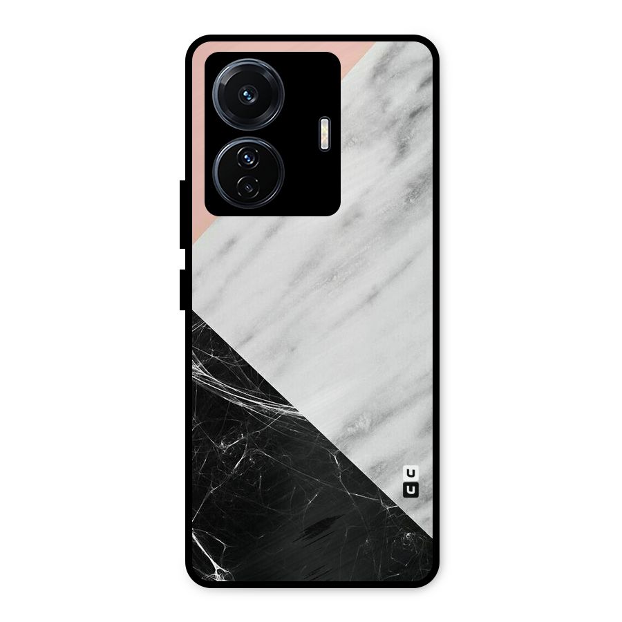Marble Cuts Metal Back Case for iQOO Z6