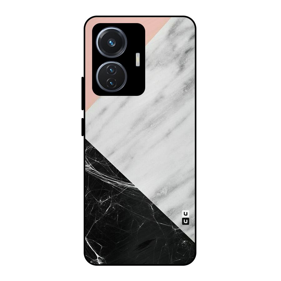 Marble Cuts Metal Back Case for iQOO Z6 44W