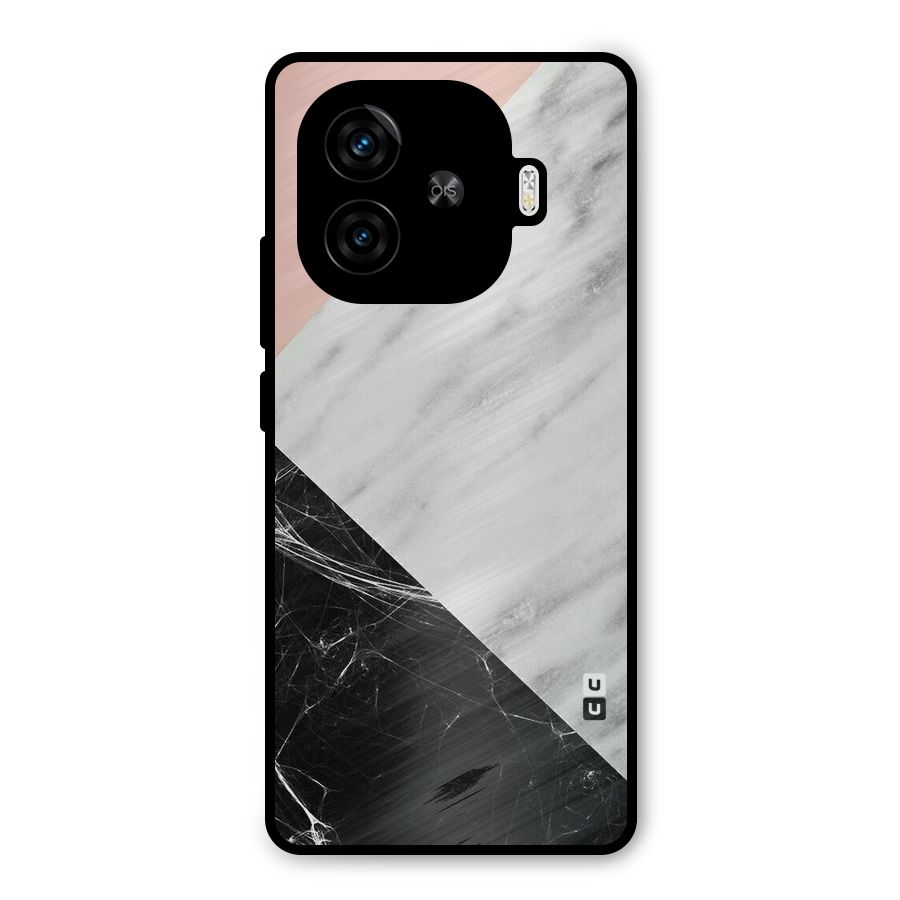 Marble Cuts Metal Back Case for iQOO Z9 Turbo