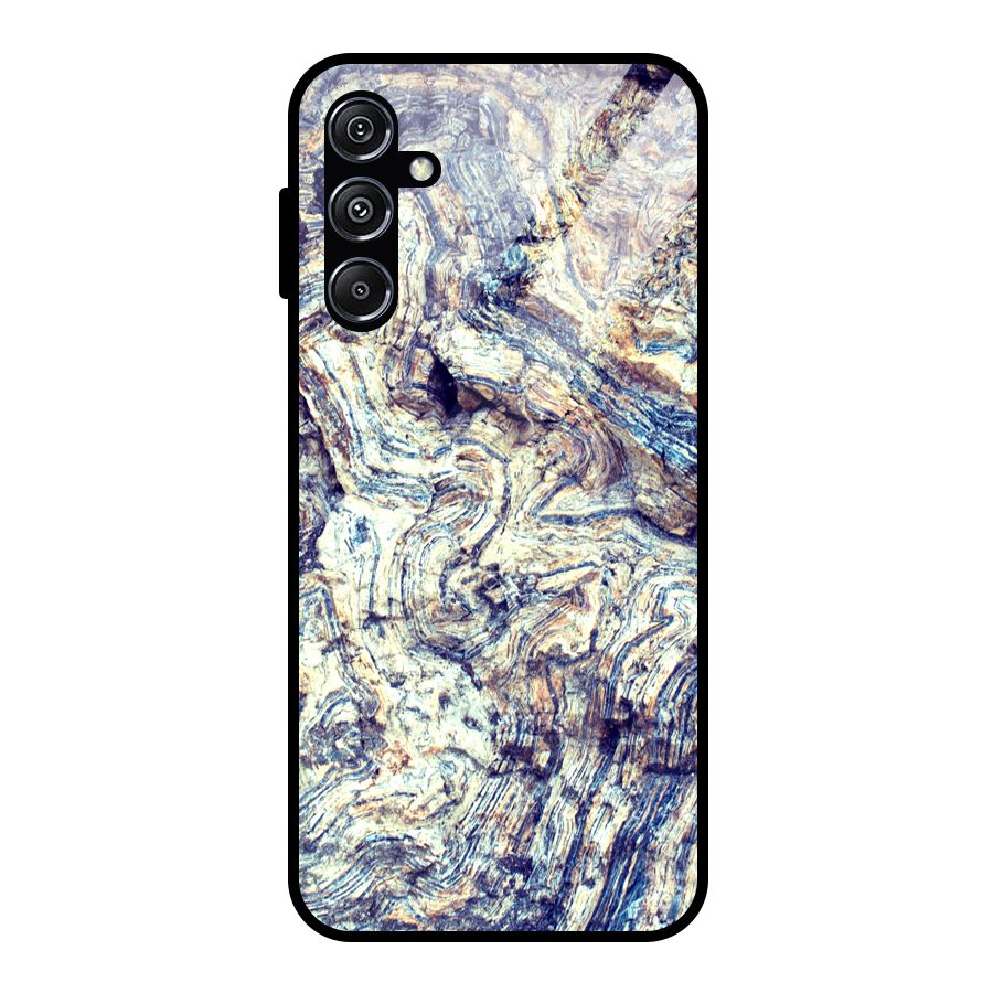 Marble Pattern Glass Back Case for Galaxy M34 5G
