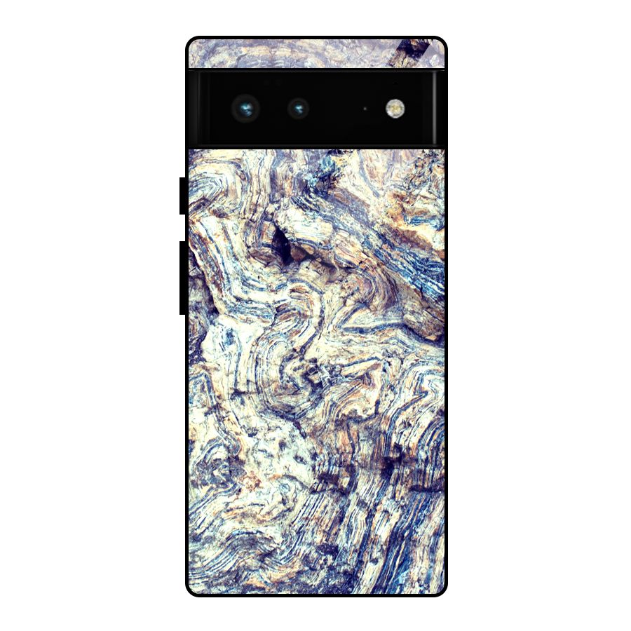 Marble Pattern Glass Back Case for Google Pixel 6