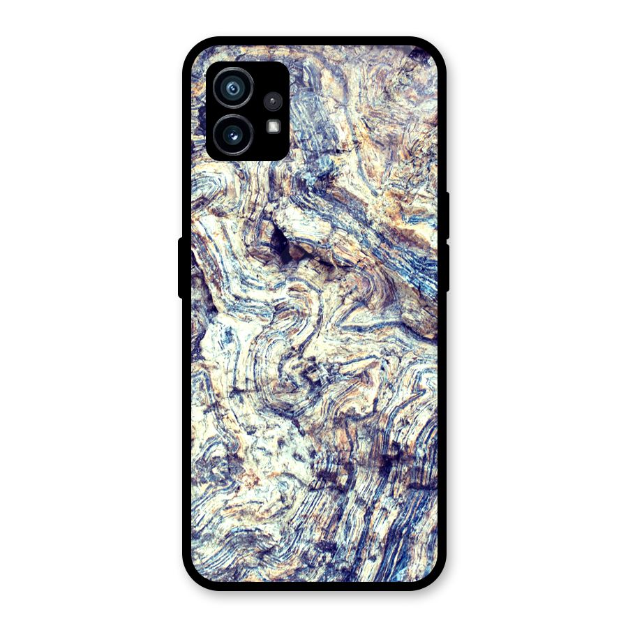 Marble Pattern Glass Back Case for Nothing Phone 1