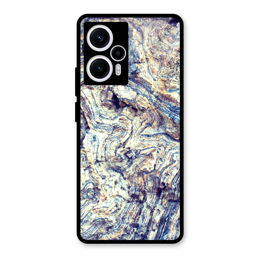 Marble Pattern Glass Back Case for Poco F5