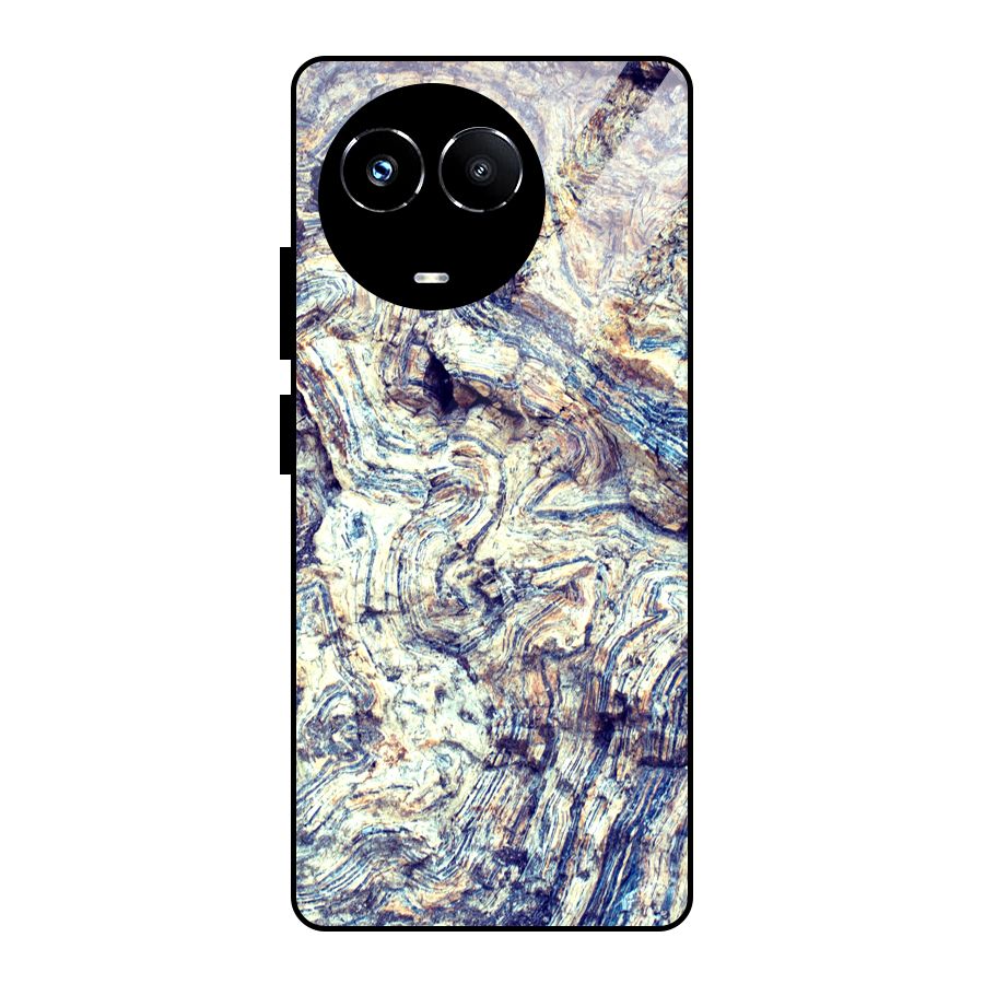 Marble Pattern Glass Back Case for Realme 11X