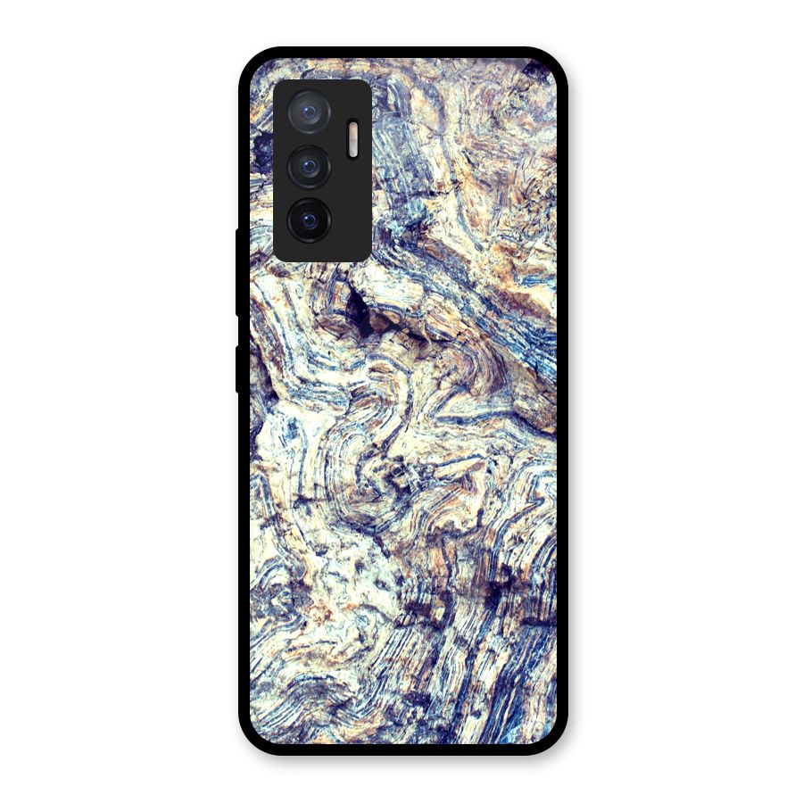 Marble Pattern Glass Back Case for Vivo V23e