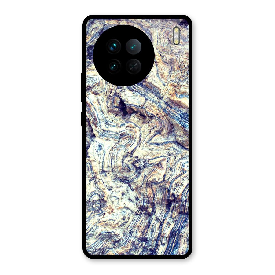 Marble Pattern Glass Back Case for Vivo X90