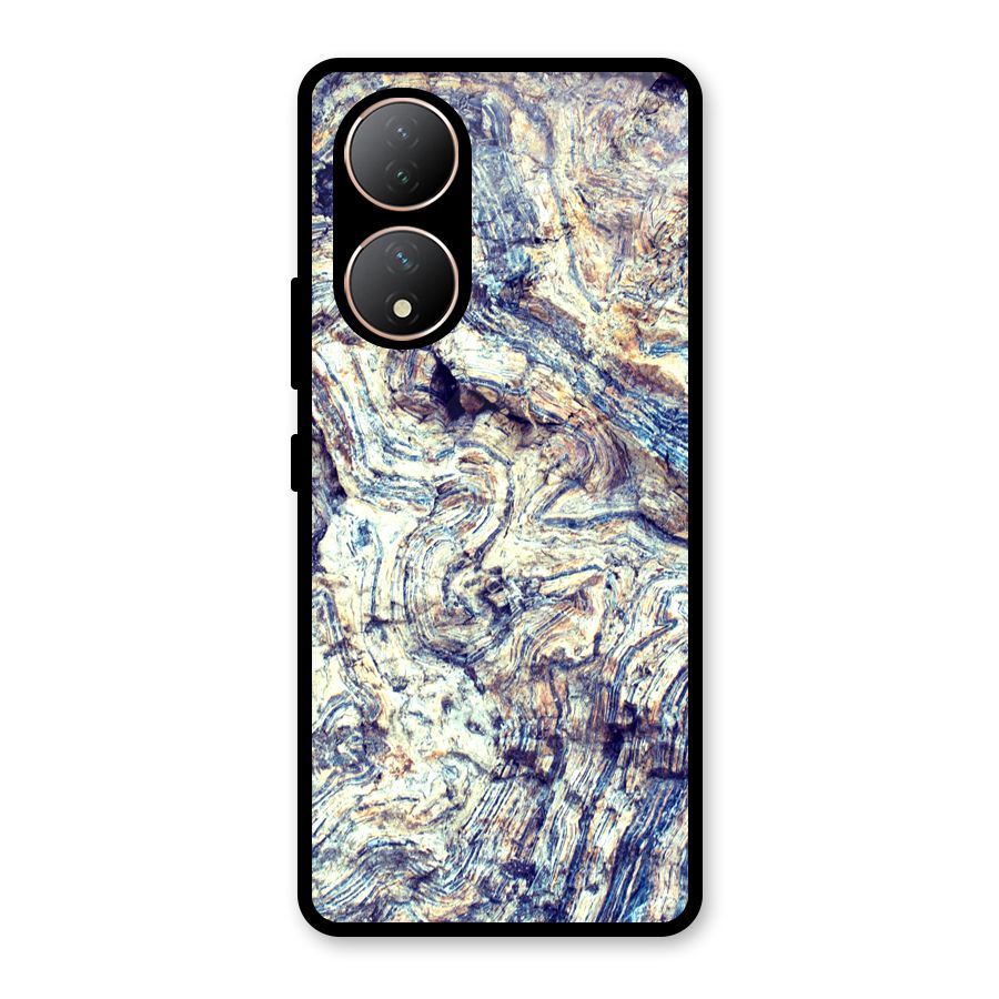 Marble Pattern Glass Back Case for Vivo Y100A
