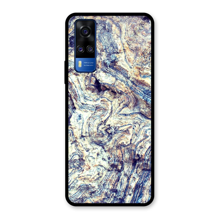 Marble Pattern Glass Back Case for Vivo Y31