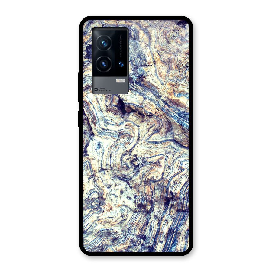 Marble Pattern Glass Back Case for iQOO 9 5G