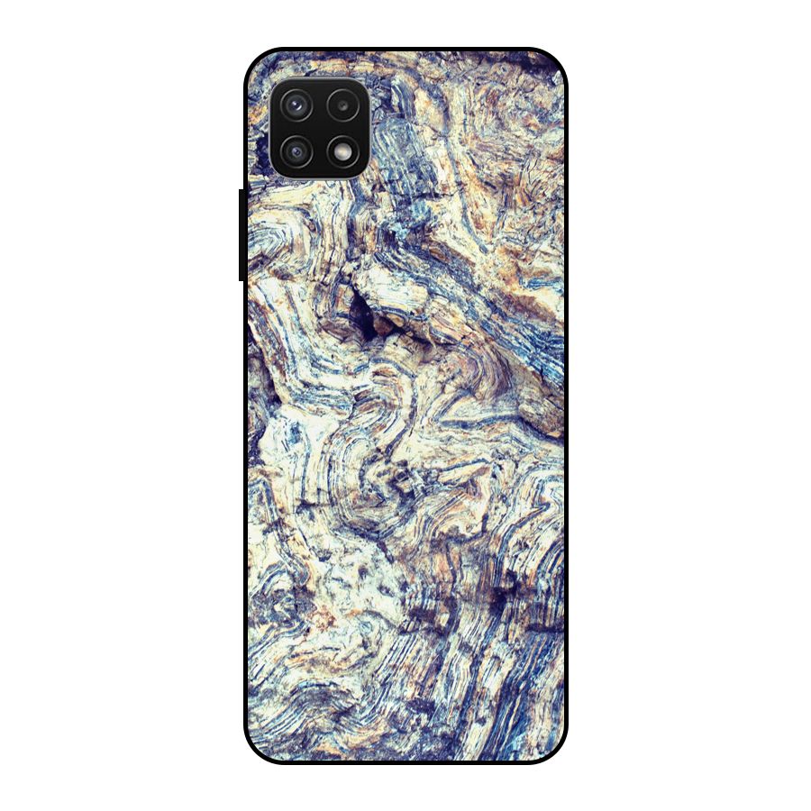 Marble Pattern Metal Back Case for Galaxy A22 5G