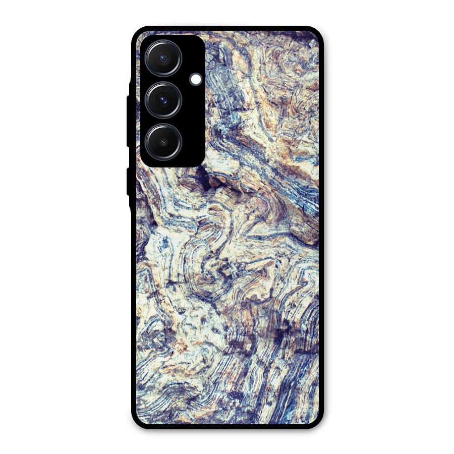 Marble Pattern Metal Back Case for Galaxy A55