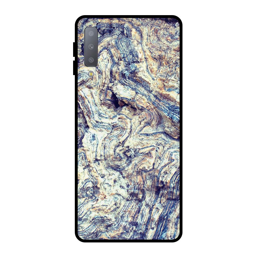 Marble Pattern Metal Back Case for Galaxy A7 (2018)