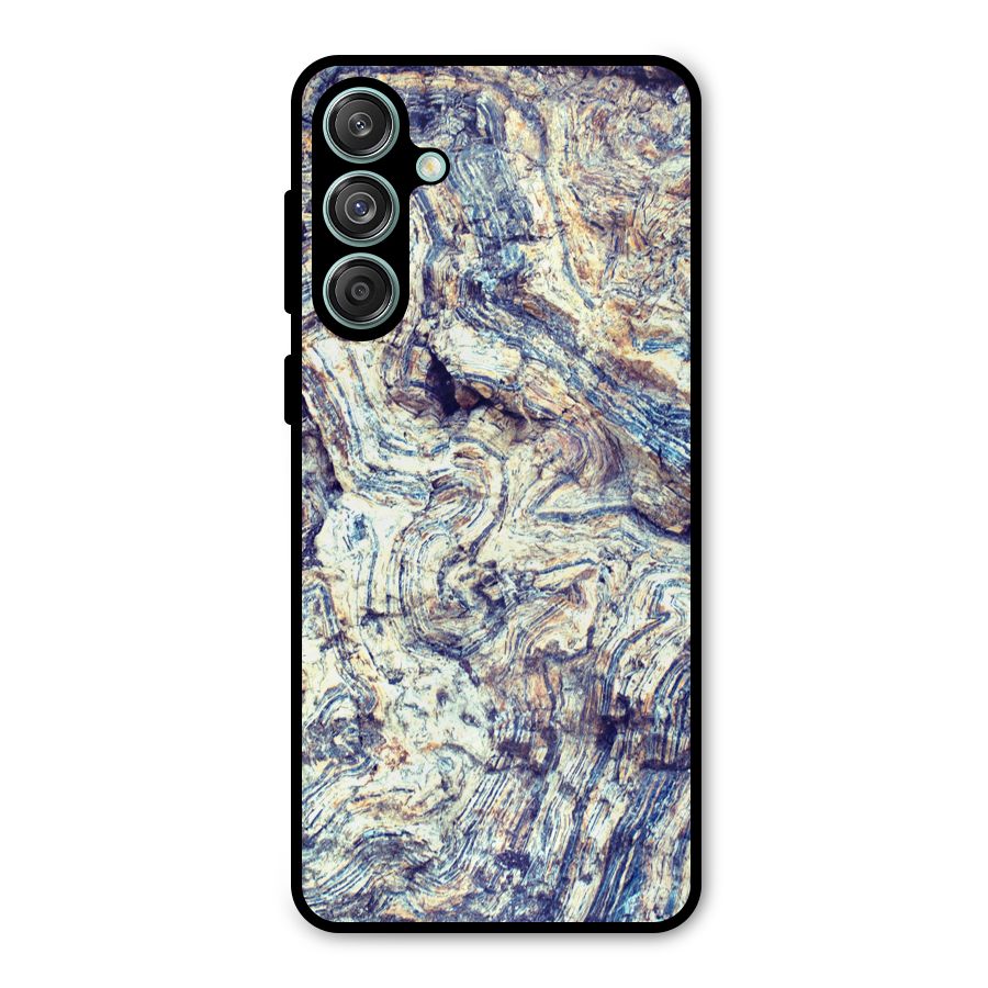 Marble Pattern Metal Back Case for Galaxy M55 5G