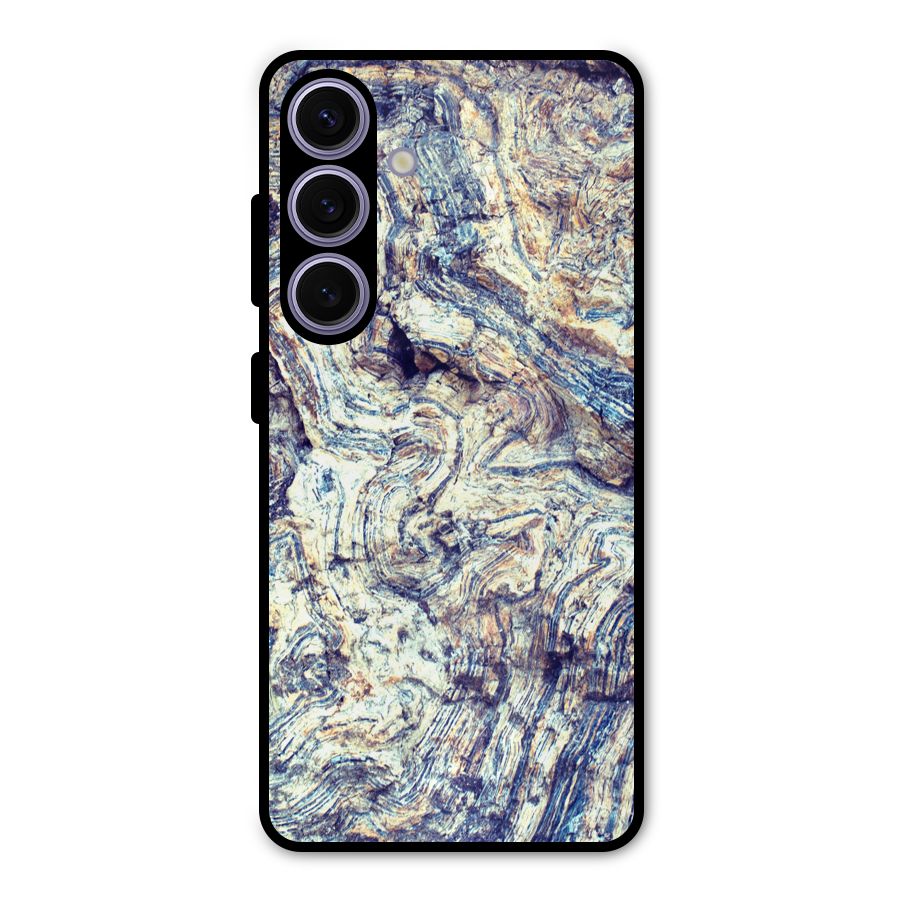 Marble Pattern Metal Back Case for Galaxy S24