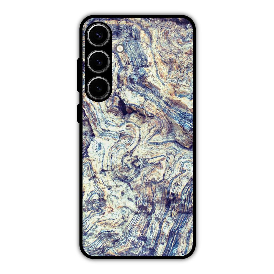 Marble Pattern Metal Back Case for Galaxy S24 Plus
