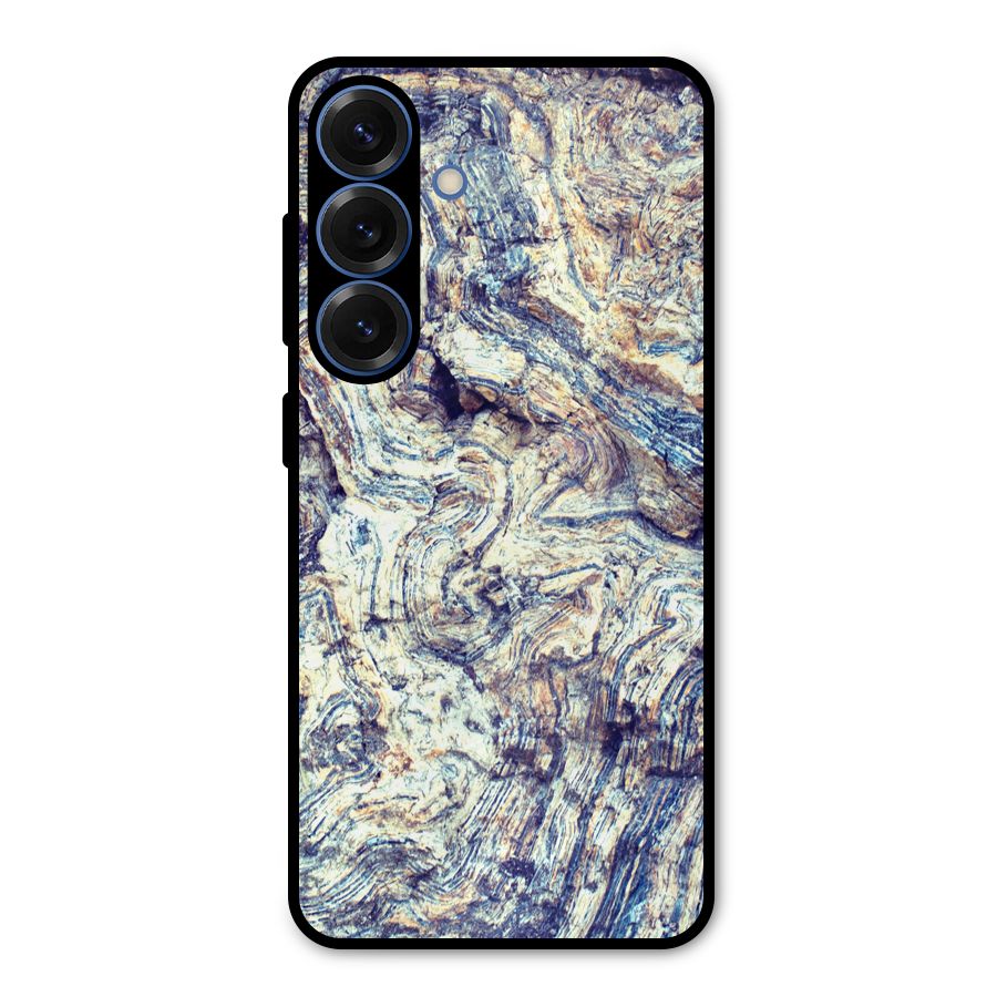 Marble Pattern Metal Back Case for Galaxy S25