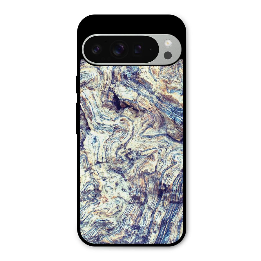Marble Pattern Metal Back Case for Google Pixel 9 Pro XL