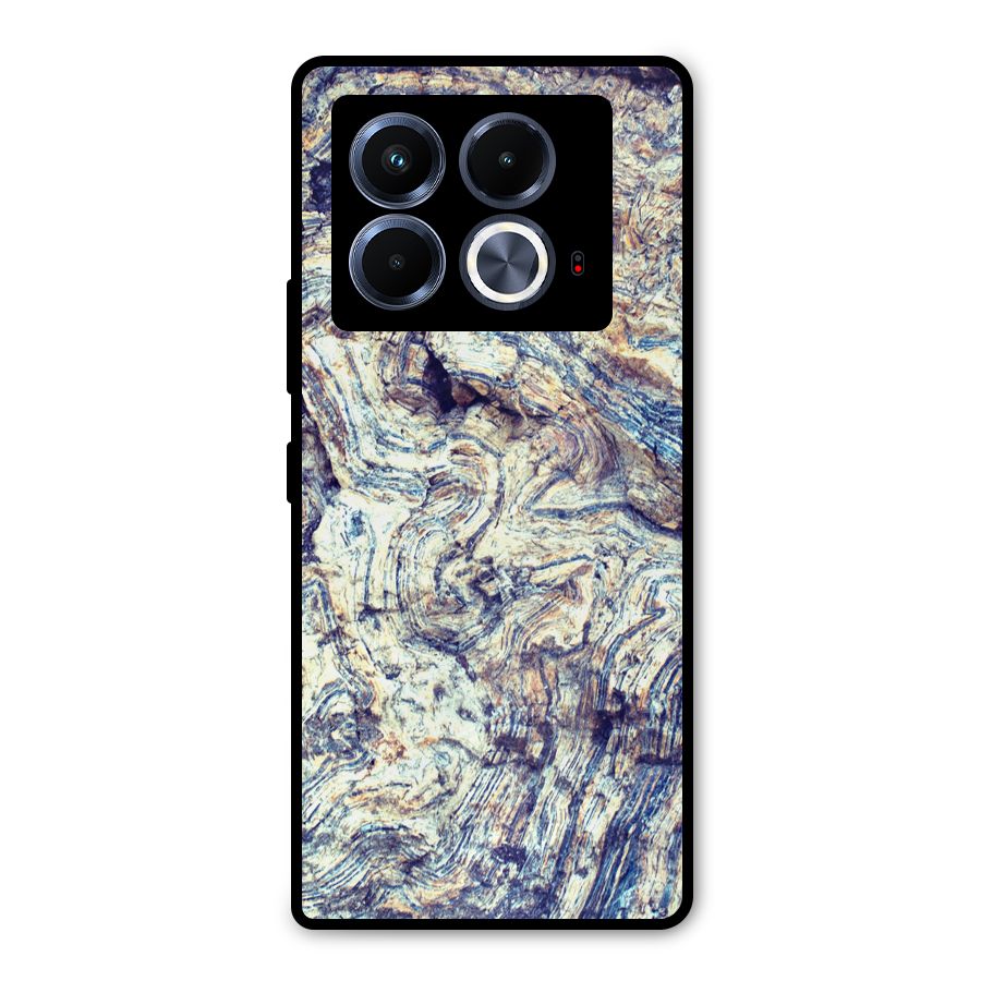 Marble Pattern Metal Back Case for Infinix Note 40 5G