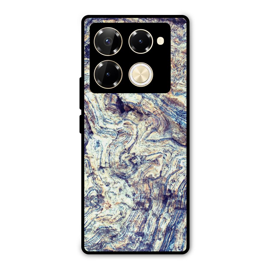 Marble Pattern Metal Back Case for Infinix Note 40 Pro Plus