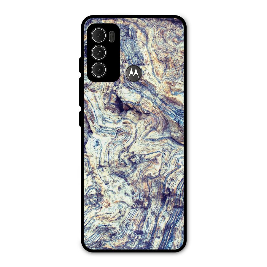 Marble Pattern Metal Back Case for Moto G60