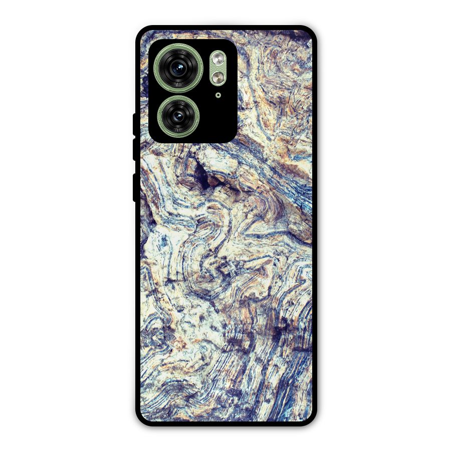 Marble Pattern Metal Back Case for Motorola Edge 40 5G