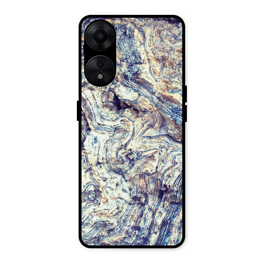 Marble Pattern Metal Back Case for Oppo A78 5G