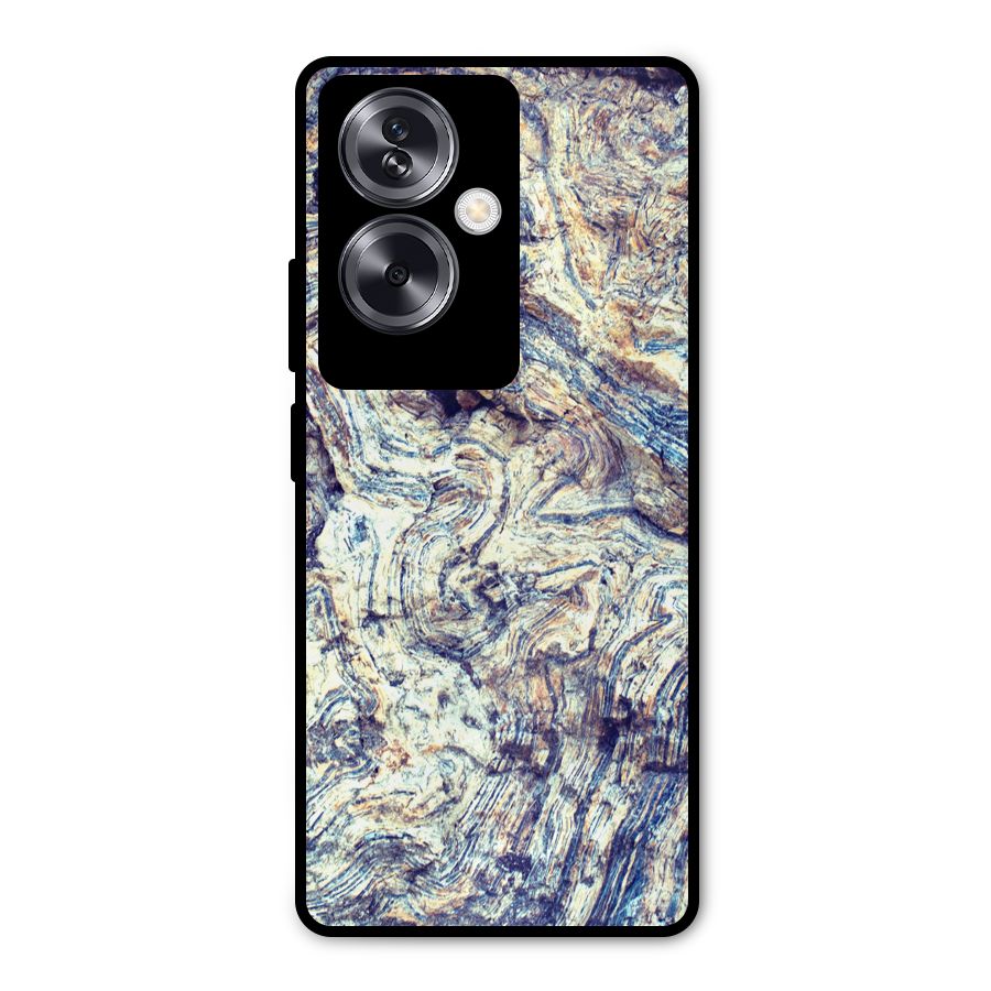 Marble Pattern Metal Back Case for Oppo A79 5G